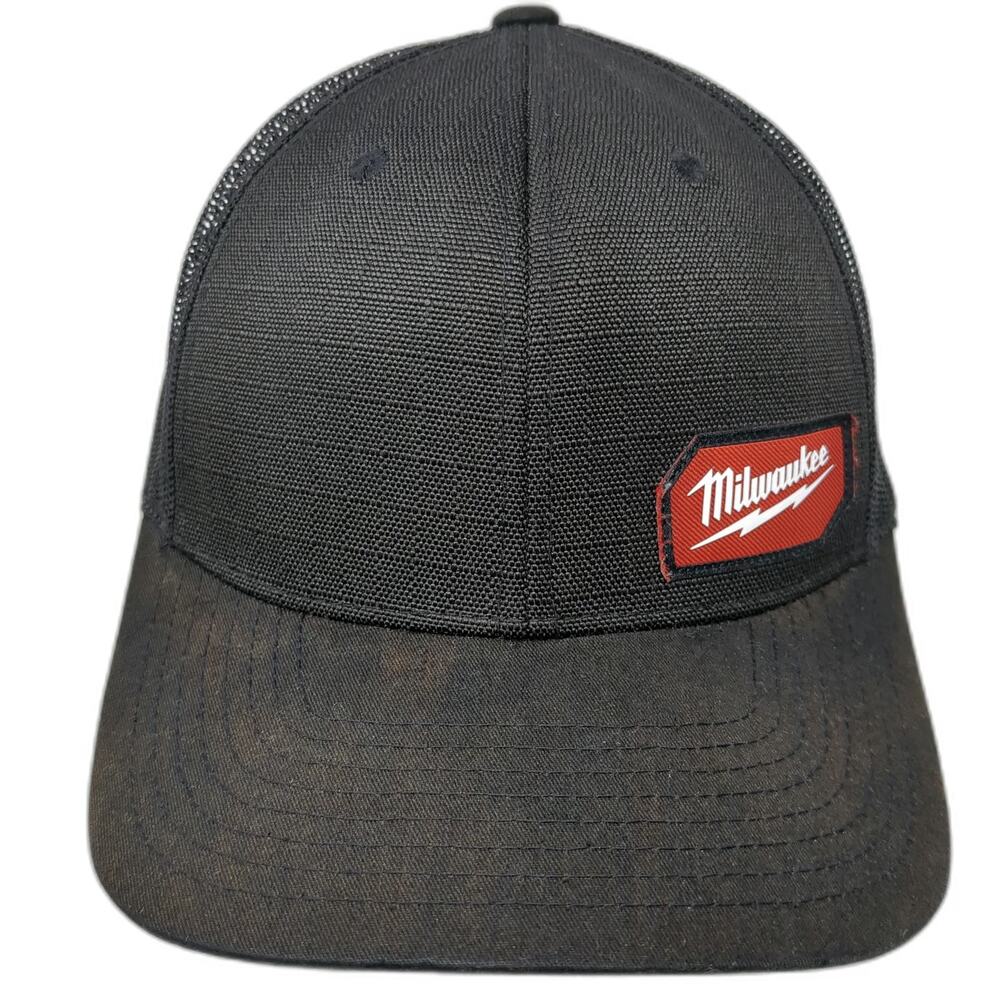 Milwaukee Trucker Hat Black One Size Snapback Mesh Gridiron Patch Workwear Tools